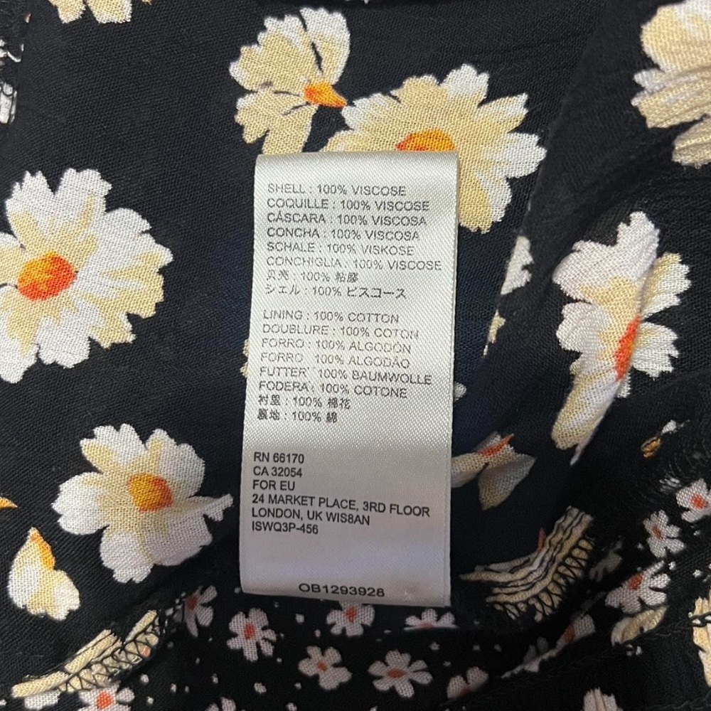 Free People Tigerlily Floral Midi Dress Black Ditsy Print Boho Style Sz Medium - Picture 10 of 10
